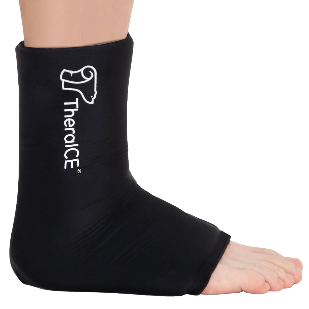 TheraICE Ankle Ice Pack Wrap for Swelling, Reusable Ankle Ice Pack
