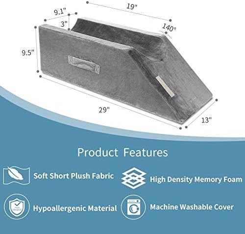 [Pre-owned] LightEase Memory Foam Leg Support and Elevation Pillow w/Dual Handles