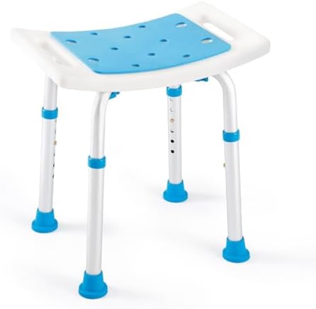 [Pre-owned] 350lbs Bath Seat Chair, Tool-Free Assembly Height Adjustable Bath Bench with Padded Seat