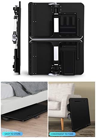 Laptop Bed Tray Desk, SAIJI X-Large Adjustable Laptop Table, Foldable Laptop Desk with Storage Drawer and Bookstand