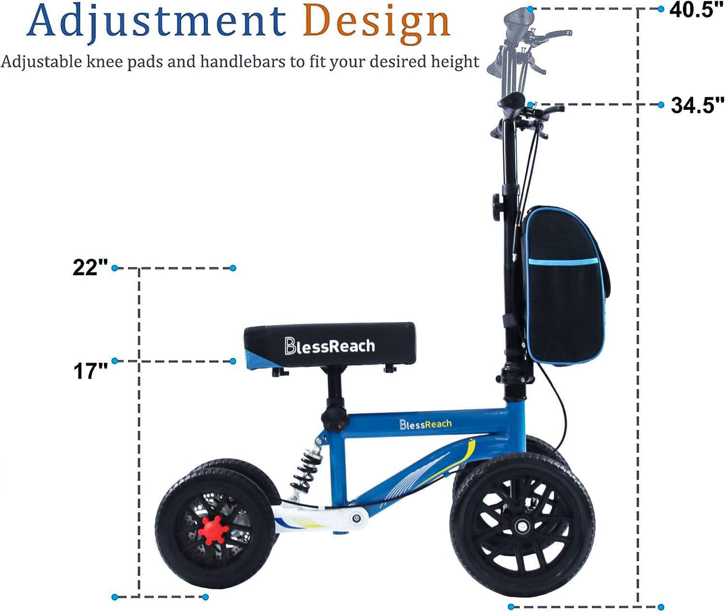 [Pre-Owned] All Terrain Deluxe, Steerable Knee Scooter with Handbrake
